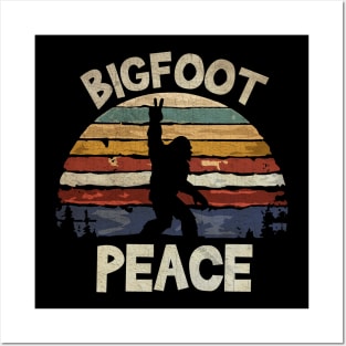 NEW COLOR BIGFOOT PEACE Posters and Art